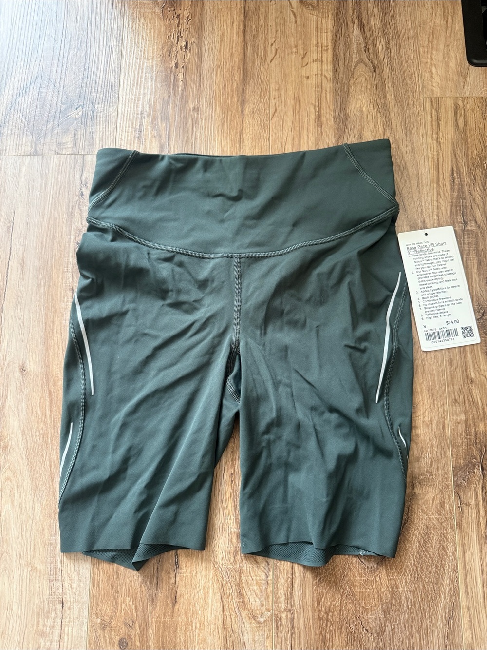 lululemon athletica Olive Green High-Rise Bike Shorts